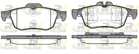 комплект спирачно феродо, дискови спирачки ROADHOUSE           