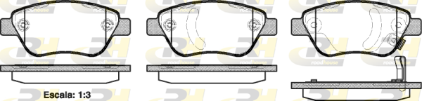 комплект спирачно феродо, дискови спирачки ROADHOUSE           