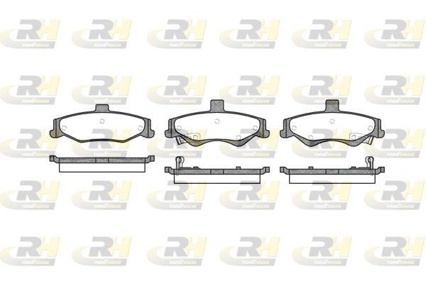 комплект спирачно феродо, дискови спирачки ROADHOUSE           