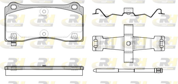 комплект спирачно феродо, дискови спирачки ROADHOUSE           