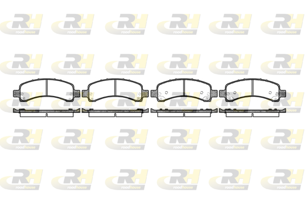 комплект спирачно феродо, дискови спирачки ROADHOUSE           