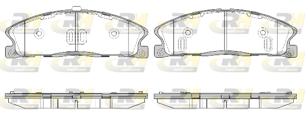 комплект спирачно феродо, дискови спирачки ROADHOUSE           