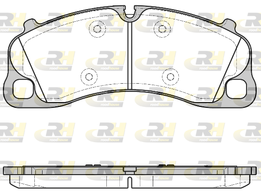 комплект спирачно феродо, дискови спирачки ROADHOUSE           