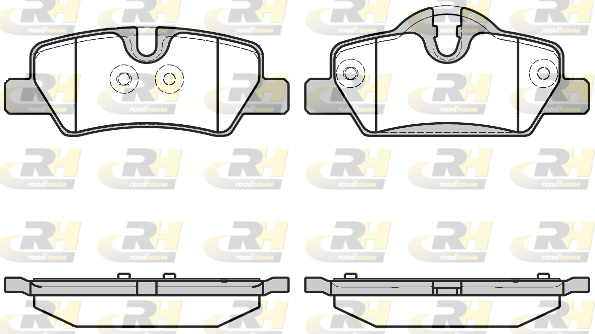 комплект спирачно феродо, дискови спирачки ROADHOUSE           