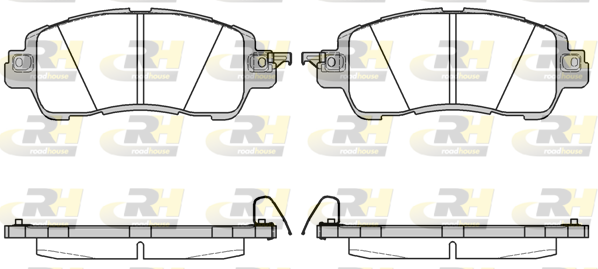 комплект спирачно феродо, дискови спирачки ROADHOUSE           