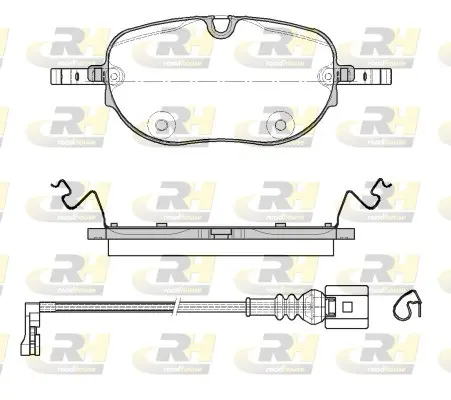 комплект спирачно феродо, дискови спирачки ROADHOUSE           