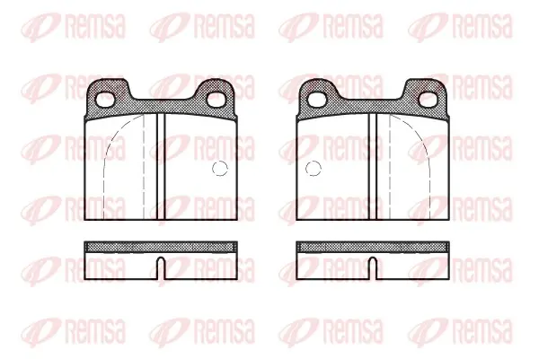 комплект спирачно феродо, дискови спирачки REMSA               