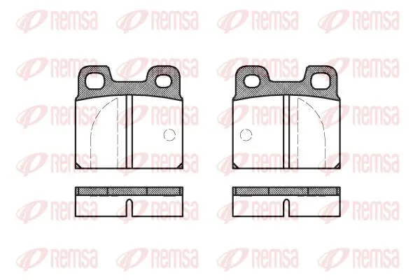 комплект спирачно феродо, дискови спирачки REMSA               