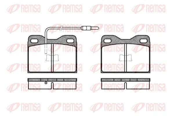 комплект спирачно феродо, дискови спирачки REMSA               
