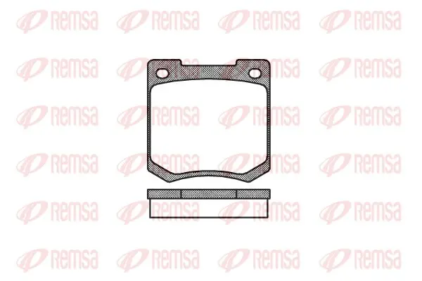 комплект спирачно феродо, дискови спирачки REMSA               
