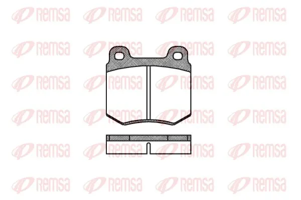 комплект спирачно феродо, дискови спирачки REMSA               