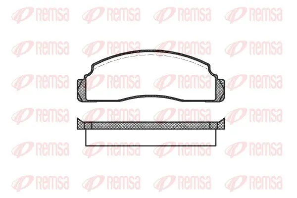 комплект спирачно феродо, дискови спирачки REMSA               