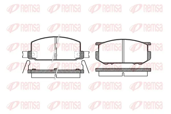 комплект спирачно феродо, дискови спирачки REMSA               