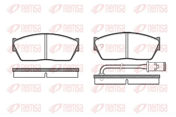 комплект спирачно феродо, дискови спирачки REMSA               