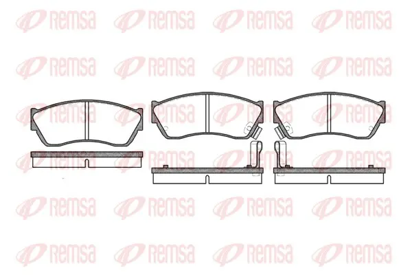 комплект спирачно феродо, дискови спирачки REMSA               