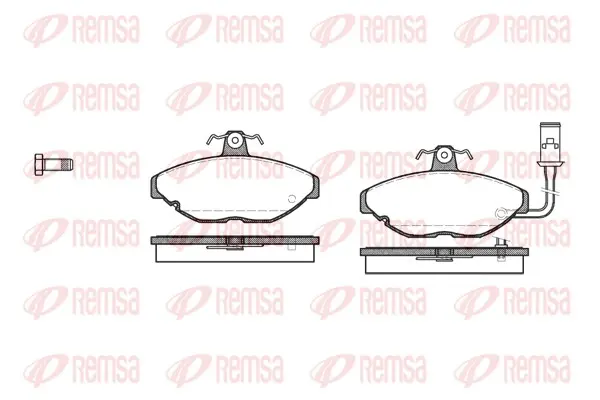 комплект спирачно феродо, дискови спирачки REMSA               