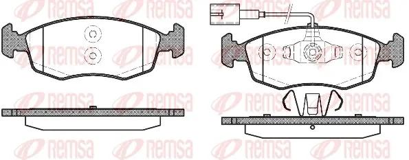 комплект спирачно феродо, дискови спирачки REMSA               