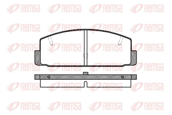 комплект спирачно феродо, дискови спирачки REMSA               