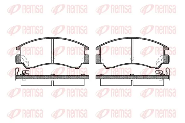 комплект спирачно феродо, дискови спирачки REMSA               