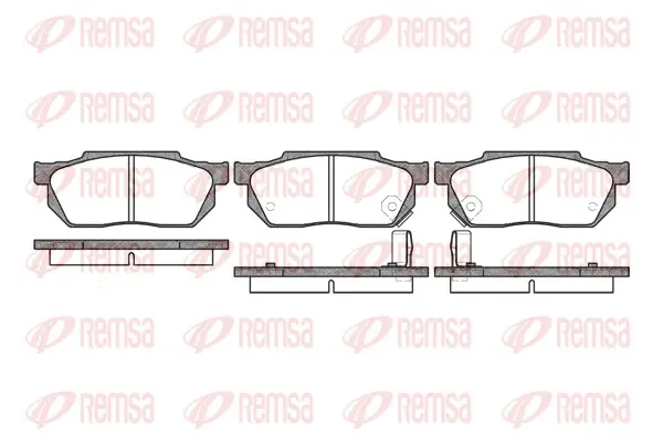 комплект спирачно феродо, дискови спирачки REMSA               