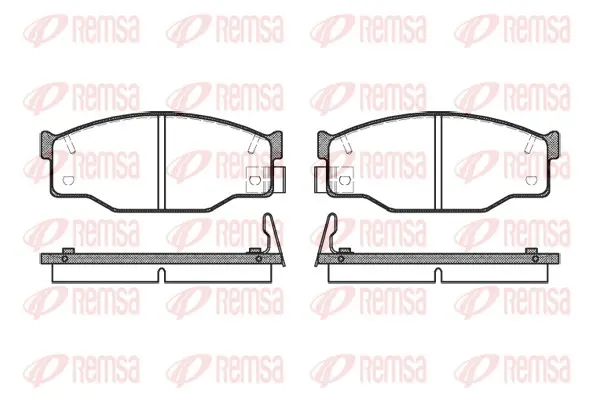 комплект спирачно феродо, дискови спирачки REMSA               