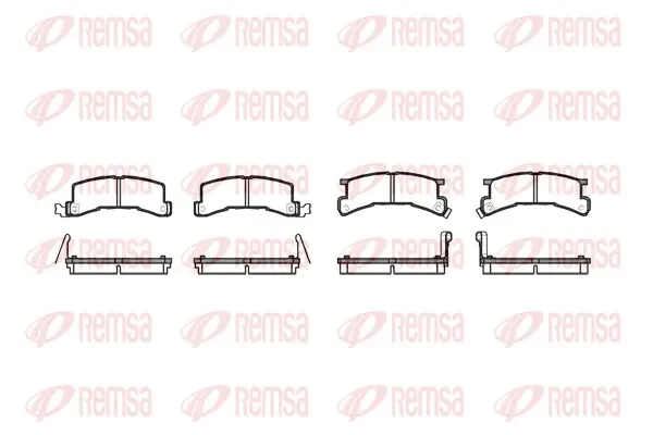 комплект спирачно феродо, дискови спирачки REMSA               