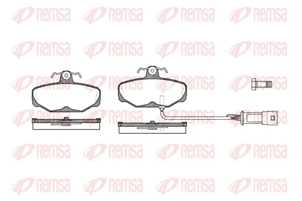 комплект спирачно феродо, дискови спирачки REMSA               