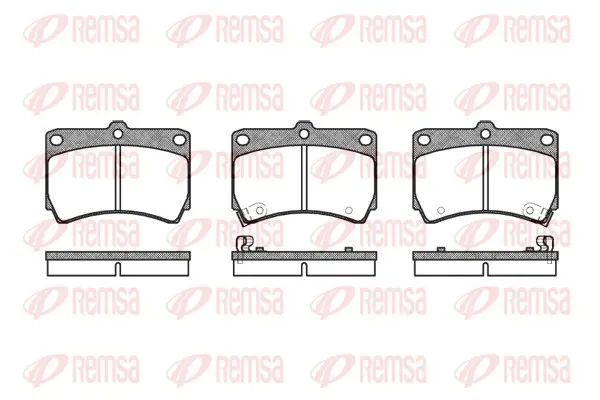комплект спирачно феродо, дискови спирачки REMSA               