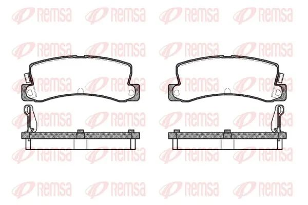 комплект спирачно феродо, дискови спирачки REMSA               