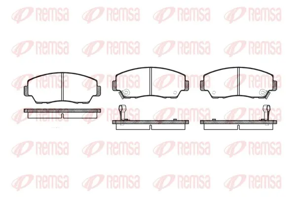 комплект спирачно феродо, дискови спирачки REMSA               