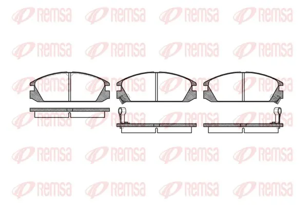 комплект спирачно феродо, дискови спирачки REMSA               