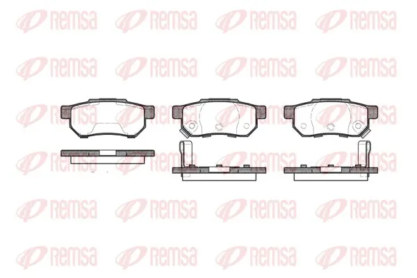 комплект спирачно феродо, дискови спирачки REMSA               