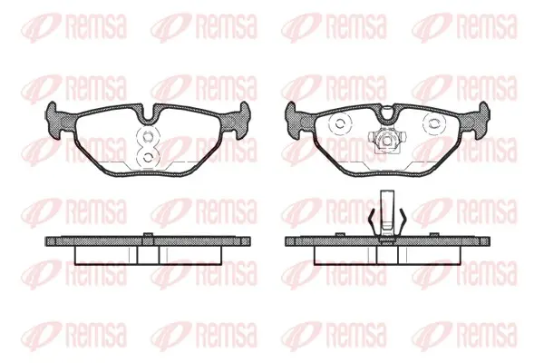 комплект спирачно феродо, дискови спирачки REMSA               