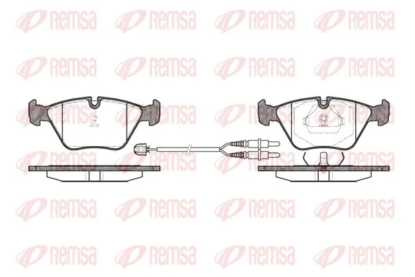 комплект спирачно феродо, дискови спирачки REMSA               