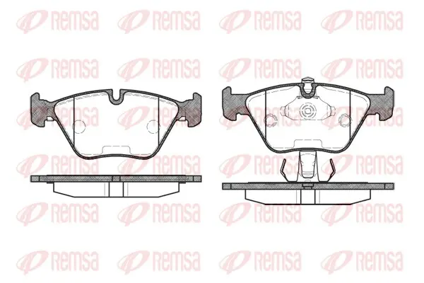 комплект спирачно феродо, дискови спирачки REMSA               
