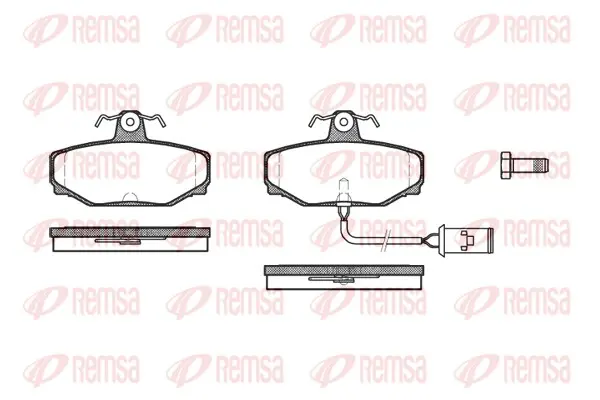 комплект спирачно феродо, дискови спирачки REMSA               