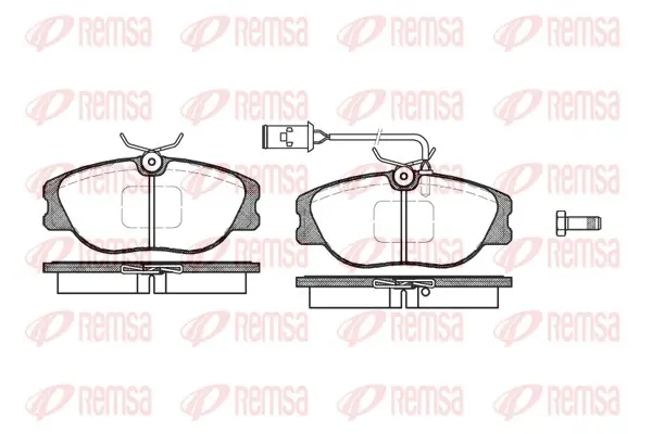 комплект спирачно феродо, дискови спирачки REMSA               