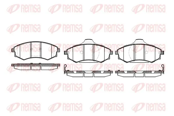 комплект спирачно феродо, дискови спирачки REMSA               