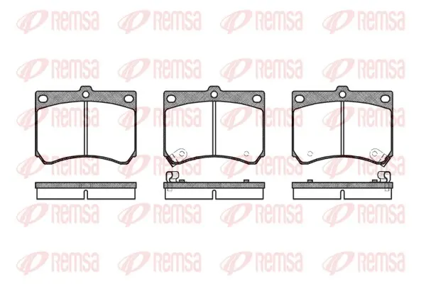 комплект спирачно феродо, дискови спирачки REMSA               