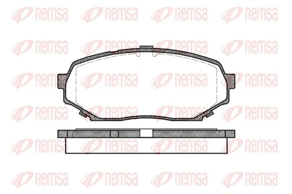 комплект спирачно феродо, дискови спирачки REMSA               
