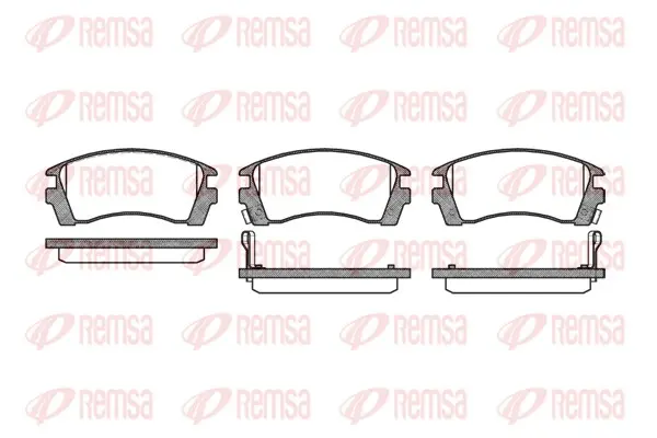 комплект спирачно феродо, дискови спирачки REMSA               