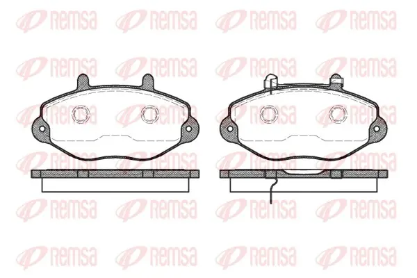 комплект спирачно феродо, дискови спирачки REMSA               