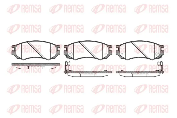 комплект спирачно феродо, дискови спирачки REMSA               