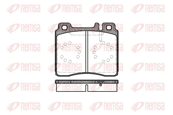комплект спирачно феродо, дискови спирачки REMSA               