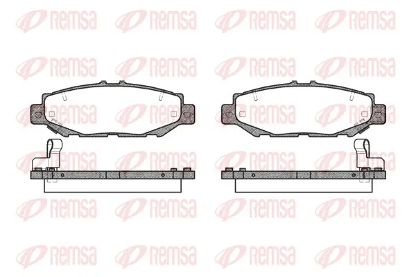 комплект спирачно феродо, дискови спирачки REMSA               