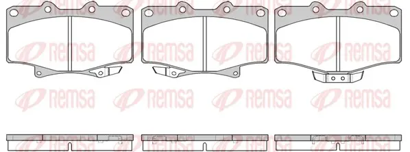 комплект спирачно феродо, дискови спирачки REMSA               