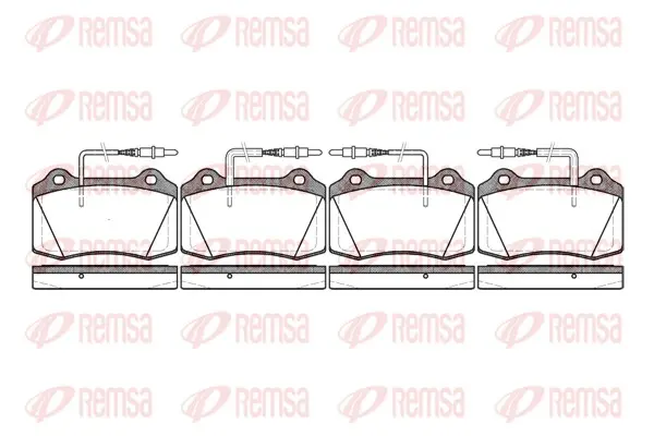 комплект спирачно феродо, дискови спирачки REMSA               