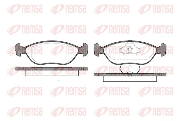 комплект спирачно феродо, дискови спирачки REMSA               