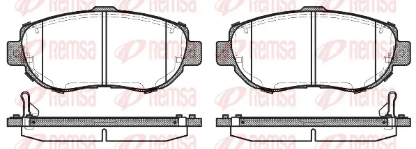 комплект спирачно феродо, дискови спирачки REMSA               