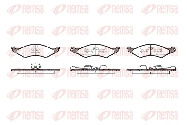 комплект спирачно феродо, дискови спирачки REMSA               